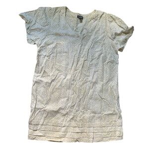 Nicole Miller Cream & White Linen Blend Dress XXL
